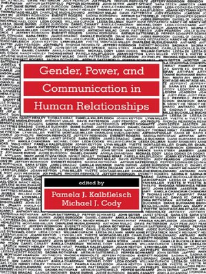 cover image of Gender, Power, and Communication in Human Relationships